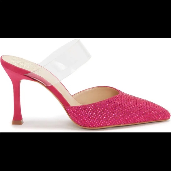 NWT Vince Camuto Kempern Mule Heels Raspberry Pink 6.5 - Picture 3 of 12